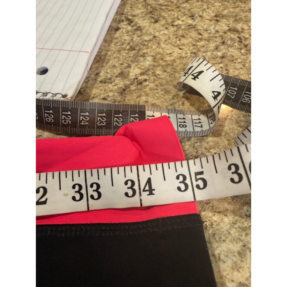 Women's PINK Black and Pink Color Block Leggings M - Picture 5 of 9